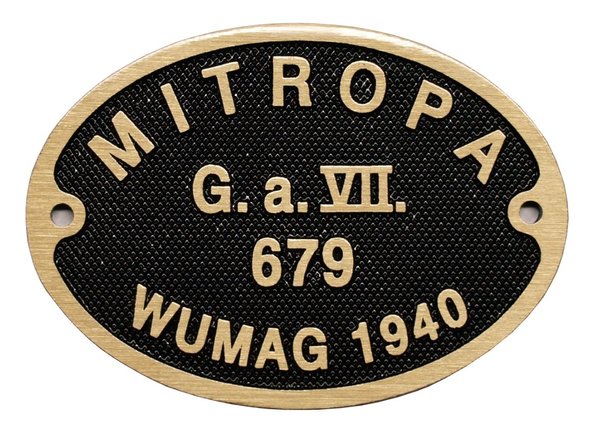 Mitropa Messingschild 679