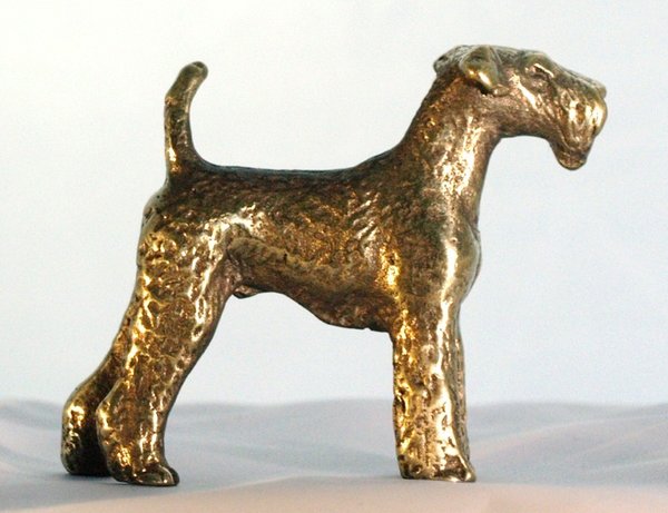 Airedale Terrier Hundefigur - Messing