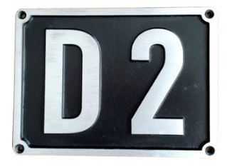 D 2 Diesellokschild